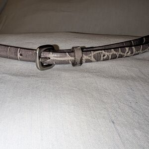 Club Monaco Gray Leather Belt Classic Design